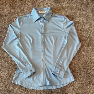 Girls XL Light Blue Ranch Dress’n Shirt
